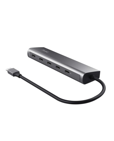 Hub USB Trust 25136 Argentato 10 cm (1 Unità) Hub USB Trust 25136 Argentato 10 cm (1 Unità)