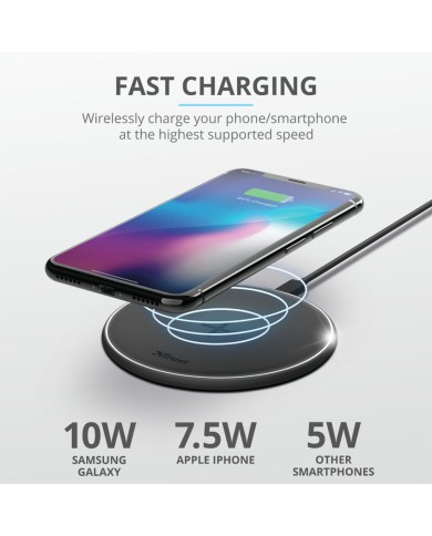 Caricabatterie Senza Fili Trust 23599 Nero