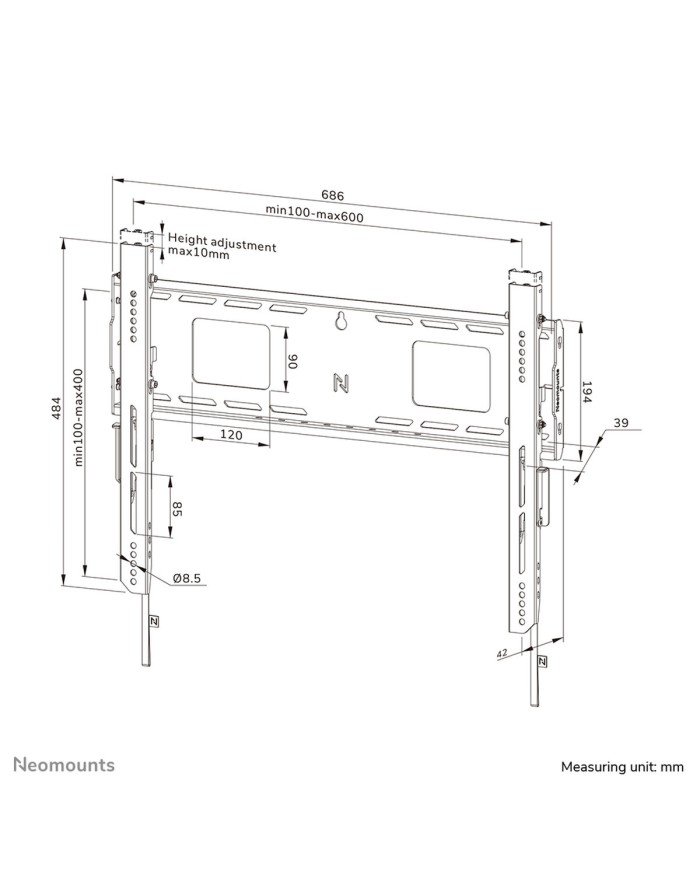 Supporto TV Neomounts WL30-750BL16 42" 86" Supporto TV Neomounts WL30-750BL16 42" 86"