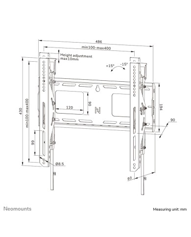Supporto TV Neomounts WL35-750BL14 32" 75" 100 kg