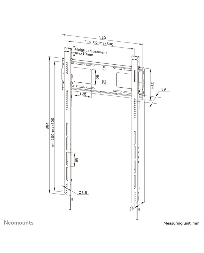 Supporto TV Neomounts WL30-750BL18P 100 kg 98"