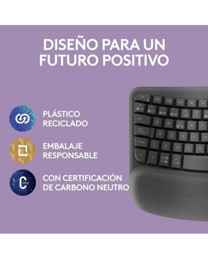 Tastiera Logitech 920-012296 Grafite Spagnolo QWERTY Tastiera Logitech 920-012296 Grafite Spagnolo QWERTY