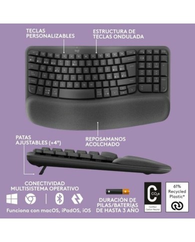 Tastiera Logitech 920-012296 Grafite Spagnolo QWERTY