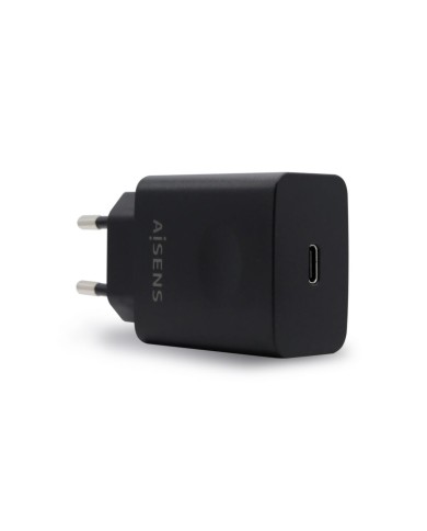 Caricabatterie da Parete Aisens ASCH-1PD20-BK Nero 20 W USB-C Caricabatterie da Parete Aisens ASCH-1PD20-BK Nero 20 W USB-C