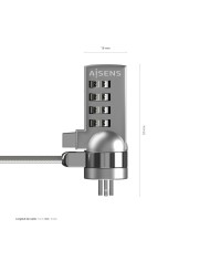 Cavo di Sicurezza Aisens ASLK-D40N01-SL Argentato 1,5 m