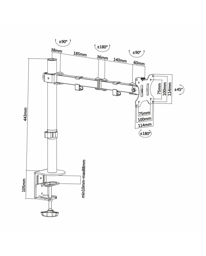Supporto da Tavolo per Schermo Aisens DT32TSR-039 32"