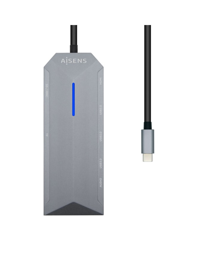 Hub USB Aisens ASUC-9P001-GR Grigio 100 W Hub USB Aisens ASUC-9P001-GR Grigio 100 W