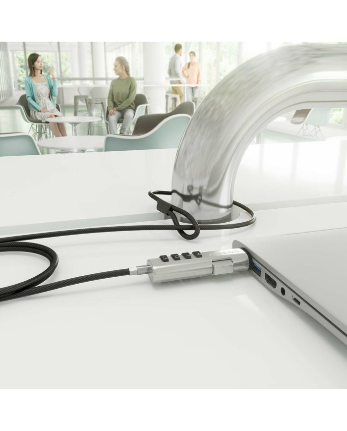 Cavo di Sicurezza Aisens ASLK-D50N05-BK Nero 1,5 m