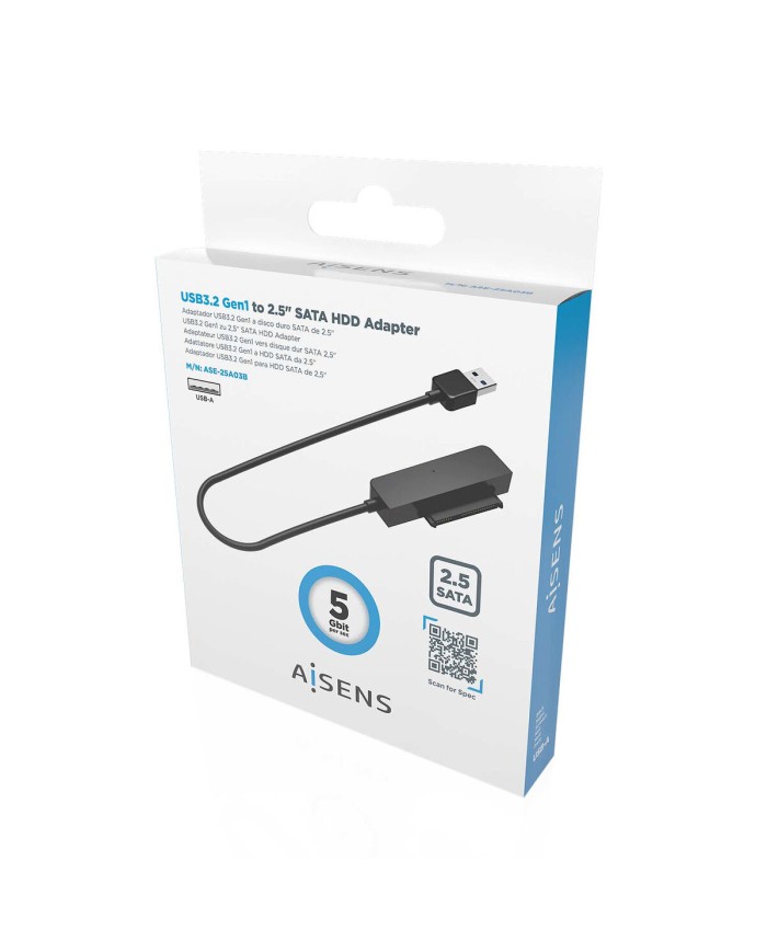 Cavo SATA Aisens ASE-25A03B USB USB-A USB 3.2