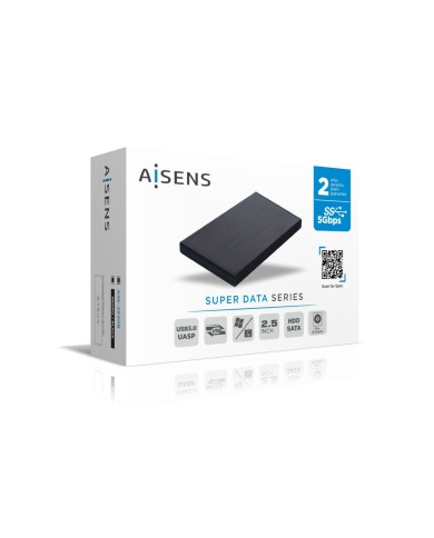 Scatola Esterna Aisens ASE-2530B Nero 2,5" USB 3.1