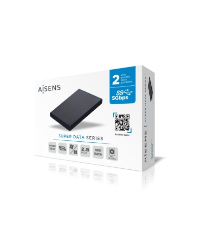 Scatola Esterna Aisens ASE-2530B Nero 2,5" USB 3.1