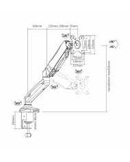 Supporto da Tavolo per Schermo Aisens DT27TSR-043 32"
