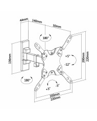 Supporto da Tavolo per Schermo Aisens WT42TSLE-009 13"