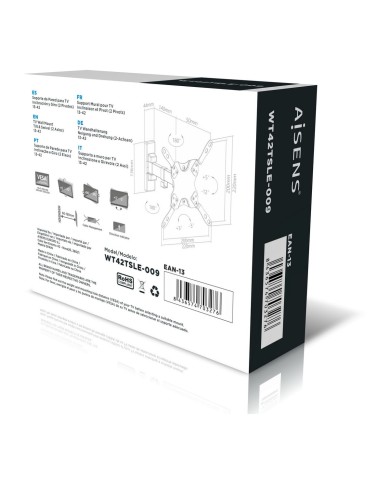 Supporto da Tavolo per Schermo Aisens WT42TSLE-009 13" Supporto da Tavolo per Schermo Aisens WT42TSLE-009 13"