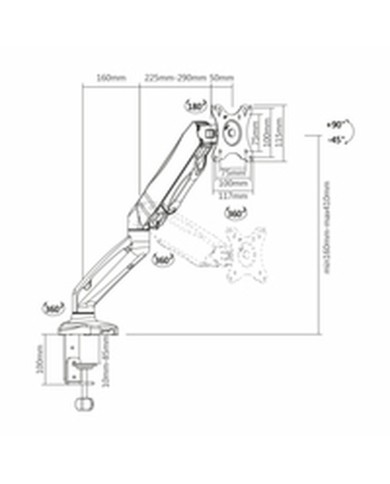 Supporto da Tavolo per Schermo Aisens DT27TSR-043 32" Supporto da Tavolo per Schermo Aisens DT27TSR-043 32"