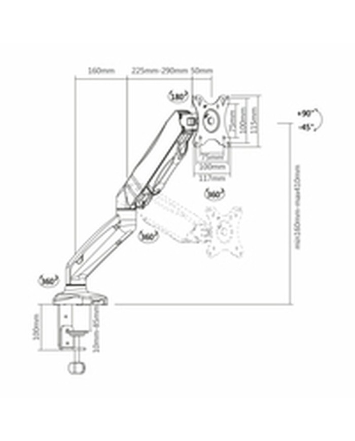 Supporto da Tavolo per Schermo Aisens DT27TSR-043 32"
