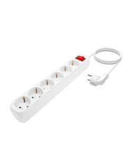 Multipresa 6 Prese con Interruttore Aisens A154-0535 Bianco (1,4 m) Multipresa 6 Prese con Interruttore Aisens A154-0535 Bianco (1,4 m)