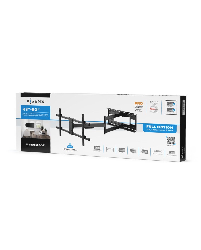 Supporto TV Aisens WT80TSLE-161 43" 80" 50 kg