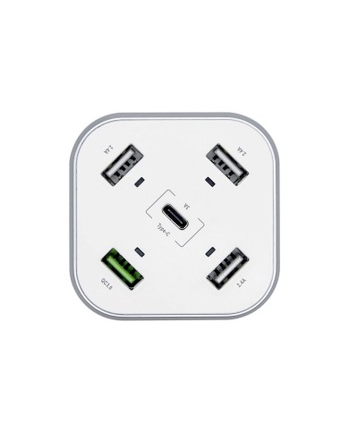 Caricabatterie USB Aisens ASCH-5PQC-W Bianco Caricabatterie USB Aisens ASCH-5PQC-W Bianco