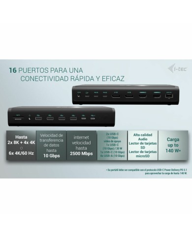 Dockstation i-Tec CA6MONITORDOCKPD Dockstation i-Tec CA6MONITORDOCKPD