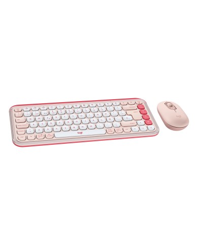 Tastiera e Mouse Logitech POP ICON Spagnolo QWERTY Rosa