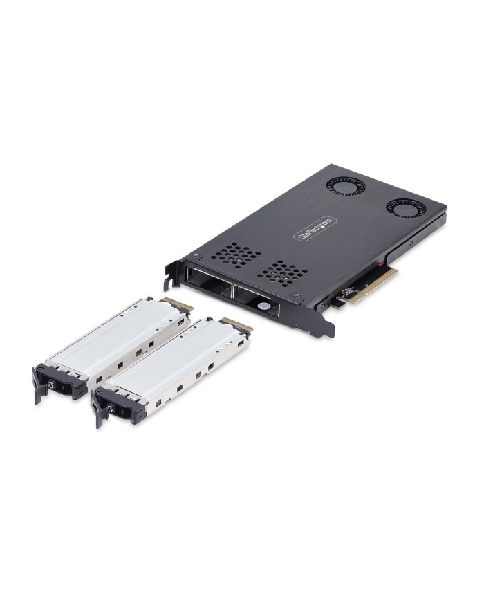 Adattatore per Hard Disk Startech 2M2-REMOVABLE-PCIE Nero Adattatore per Hard Disk Startech 2M2-REMOVABLE-PCIE Nero