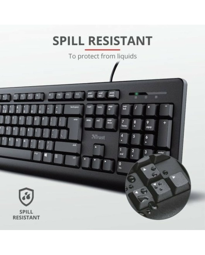 Tastiera Trust 23982 Nero Spagnolo QWERTY