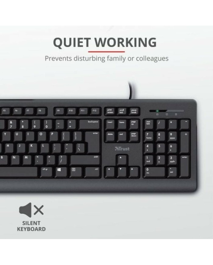 Tastiera Trust 23982 Nero Spagnolo QWERTY