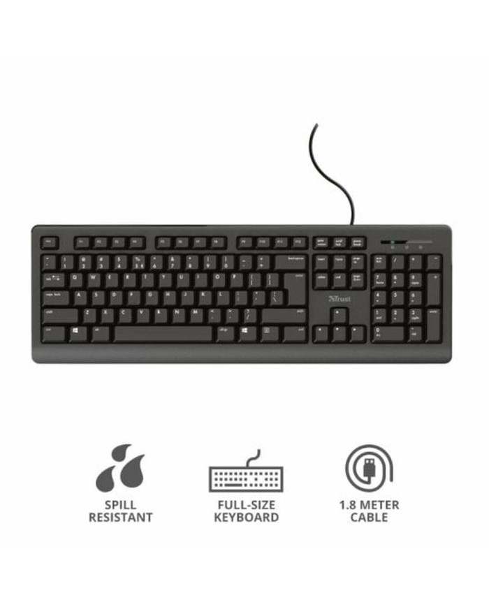 Tastiera Trust 23982 Nero Spagnolo QWERTY
