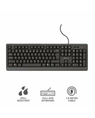 Tastiera Trust 23982 Nero Spagnolo QWERTY