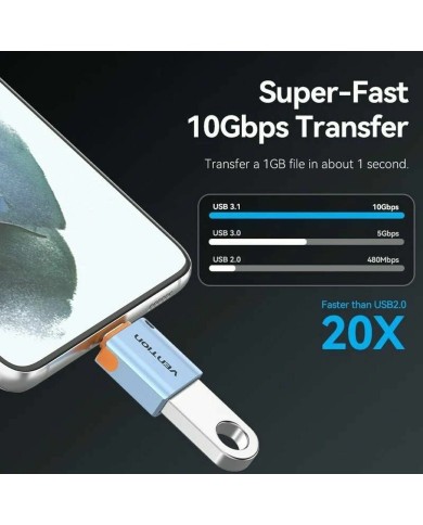 Adattatore USB con USB-C Vention CUBH0