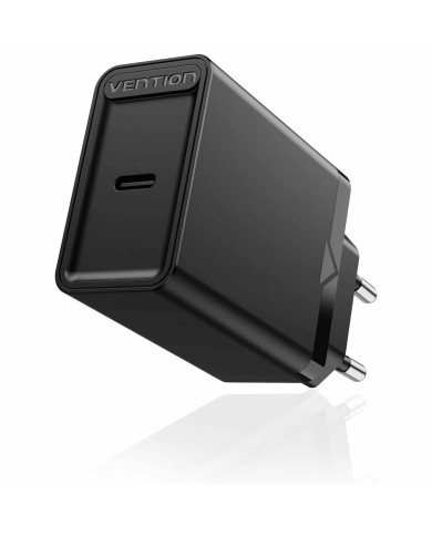 Caricabatterie da Parete Vention FADB0-EU Nero 20 W Caricabatterie da Parete Vention FADB0-EU Nero 20 W