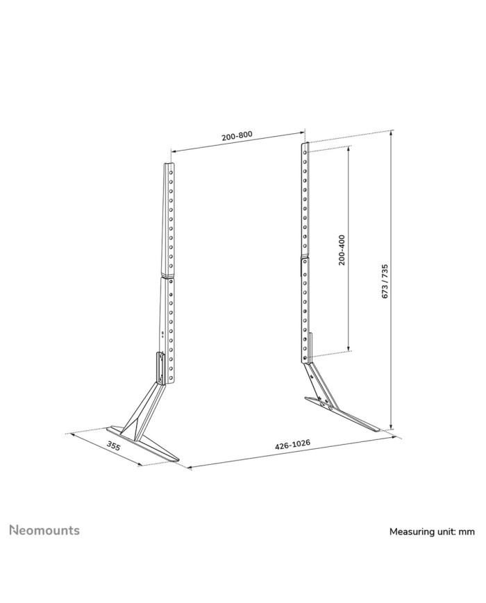 Supporto da Tavolo per Schermo Neomounts DS45-430BL19 75" Supporto da Tavolo per Schermo Neomounts DS45-430BL19 75"