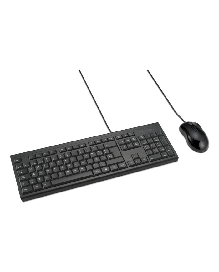 Tastiera e Mouse Kensington KM100 Nero Spagnolo QWERTY Tastiera e Mouse Kensington KM100 Nero Spagnolo QWERTY