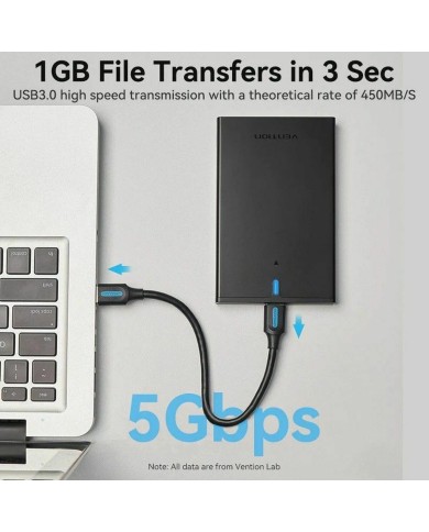 Custodia Hard Disk Vention KPAB0 Nero 2,5"