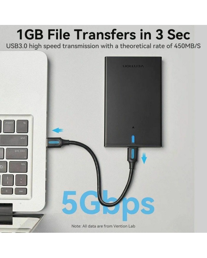 Custodia Hard Disk Vention KPAB0 Nero 2,5"