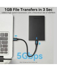 Custodia Hard Disk Vention KPAB0 Nero 2,5"