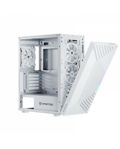 Case computer desktop ATX Nfortec NF-CS-NERVIA-W Bianco Case computer desktop ATX Nfortec NF-CS-NERVIA-W Bianco