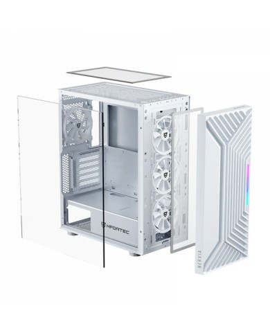 Case computer desktop ATX Nfortec NF-CS-NERVIA-W Bianco Case computer desktop ATX Nfortec NF-CS-NERVIA-W Bianco