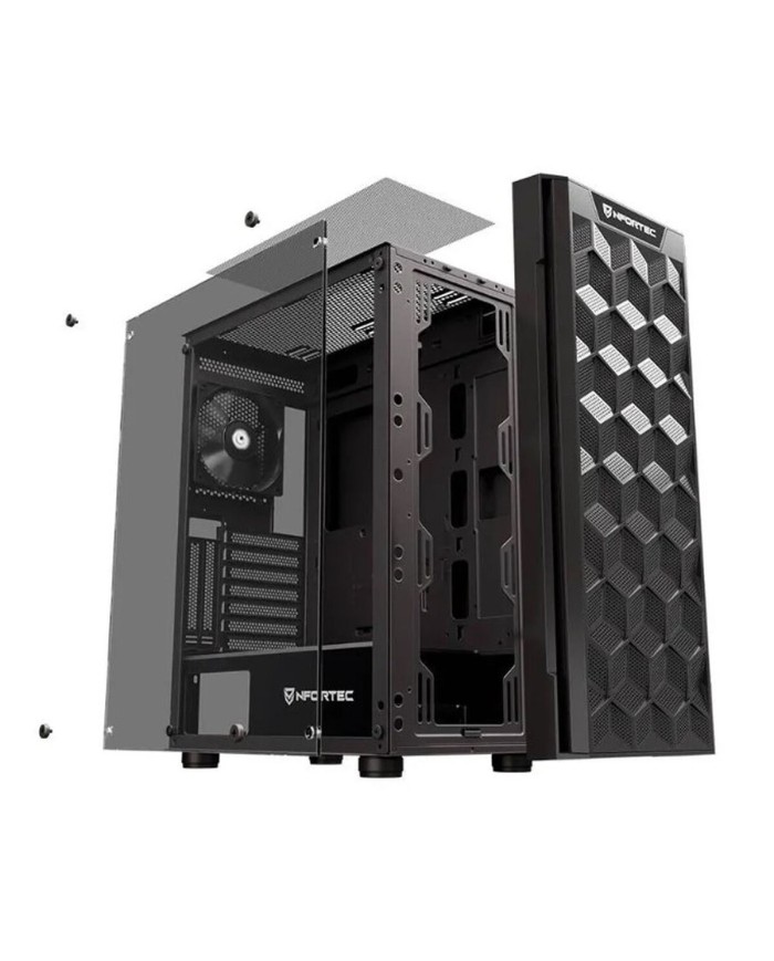 Case computer desktop ATX Nfortec NF-CS-AZIR-B Nero Case computer desktop ATX Nfortec NF-CS-AZIR-B Nero