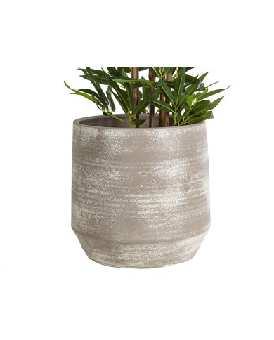 Vaso Romimex Grigio Ceramica 34 x 34 x 34 cm Vaso Romimex Grigio Ceramica 34 x 34 x 34 cm