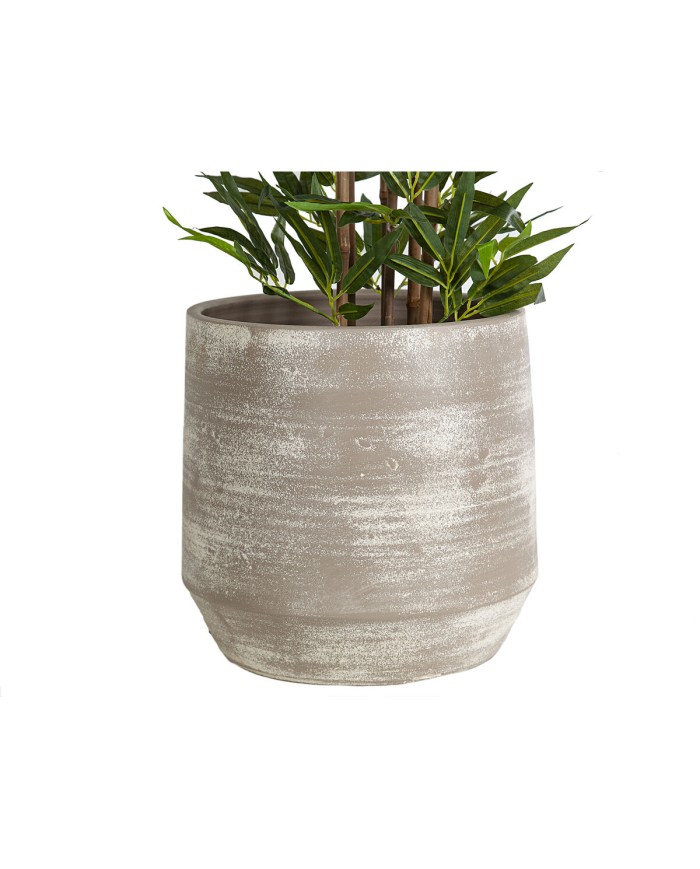 Vaso Romimex Grigio Ceramica 34 x 34 x 34 cm Vaso Romimex Grigio Ceramica 34 x 34 x 34 cm