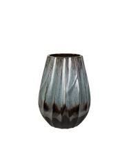 Vaso Romimex Azzurro Nero Blu/Nero Ceramica 23 x 28 x 23 cm Vaso Romimex Azzurro Nero Blu/Nero Ceramica 23 x 28 x 23 cm
