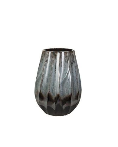 Vaso Romimex Azzurro Nero Blu/Nero Ceramica 23 x 28 x 23 cm Vaso Romimex Azzurro Nero Blu/Nero Ceramica 23 x 28 x 23 cm