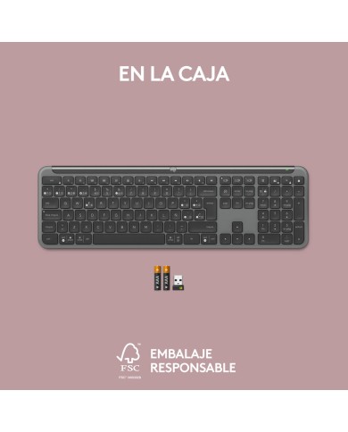 Tastiera Wireless Logitech 920-012455 Grafite QWERTY Tastiera Wireless Logitech 920-012455 Grafite QWERTY