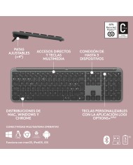 Tastiera Wireless Logitech 920-012455 Grafite QWERTY Tastiera Wireless Logitech 920-012455 Grafite QWERTY