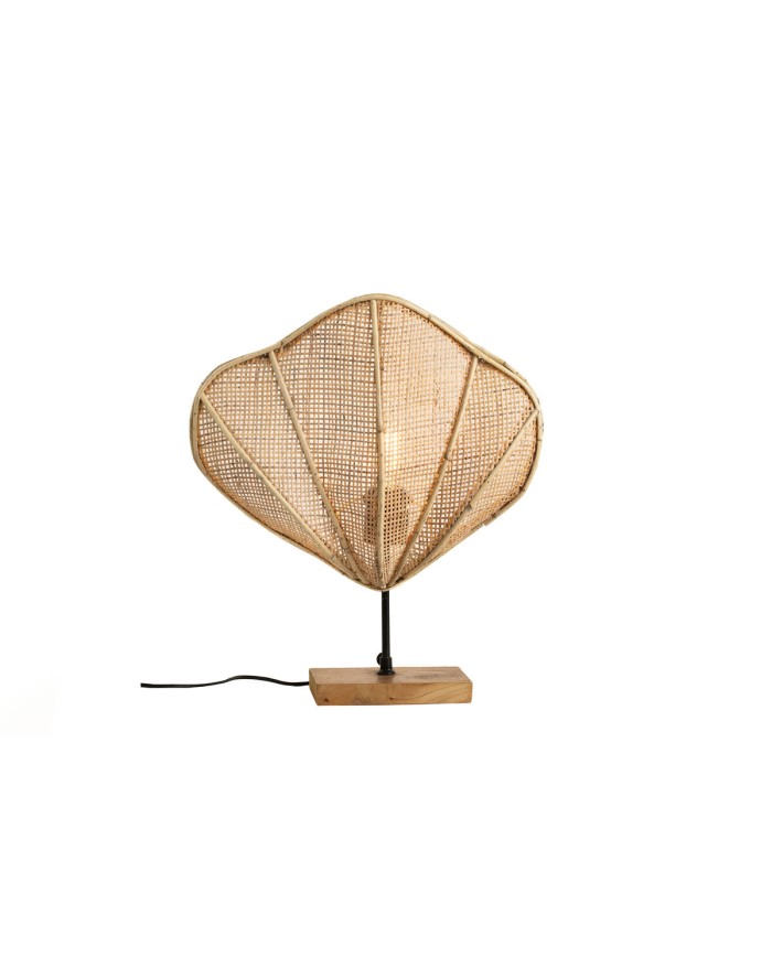 Lampada da tavolo Romimex Naturale Rattan 30 x 30 x 15 cm Lampada da tavolo Romimex Naturale Rattan 30 x 30 x 15 cm