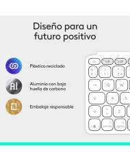 Tastiera Bluetooth Logitech 920-013011 Qwerty in Spagnolo Grigio Bianco/Grigio Tastiera Bluetooth Logitech 920-013011 Qwerty in Spagnolo Grigio Bianco/Grigio