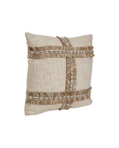 Cuscino Romimex Beige Cotone Conchiglie 45 x 8 x 45 cm Cuscino Romimex Beige Cotone Conchiglie 45 x 8 x 45 cm