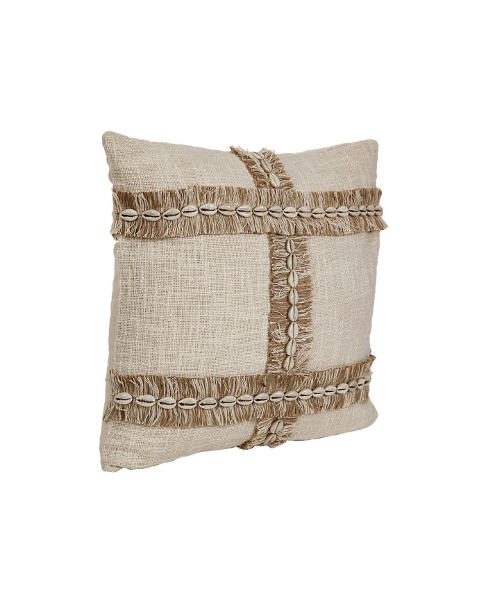 Cuscino Romimex Beige Cotone Conchiglie 45 x 8 x 45 cm Cuscino Romimex Beige Cotone Conchiglie 45 x 8 x 45 cm